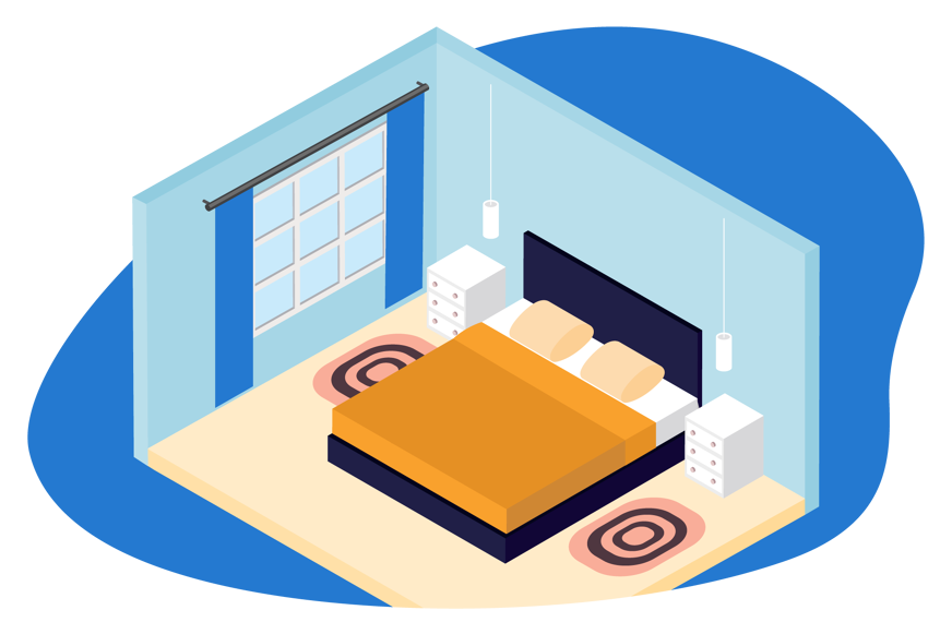 reserve o quarto para dormir